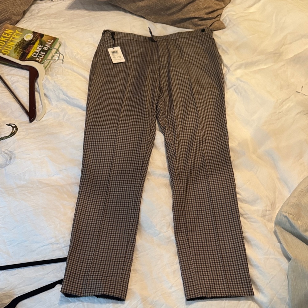 Reiss size 32 vallarta-gingham mid brown